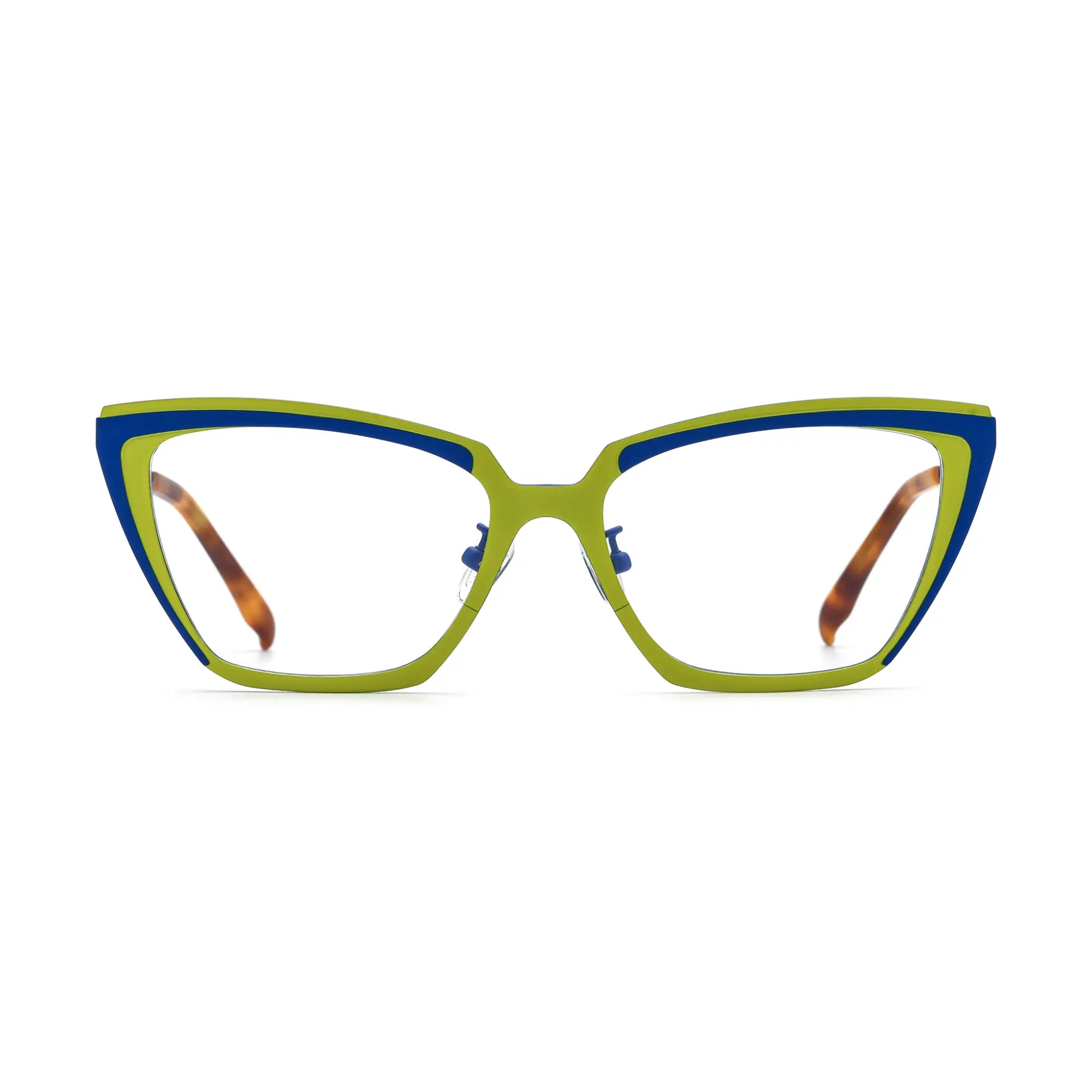 VoyueLens™ Solar Azure Cat-Eye Eyeglasses – Front View – SKU VL185809-C2